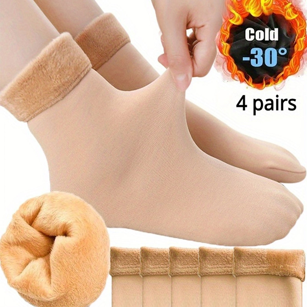 Thermal Sock Wool - 2/4 Pairs Winter Warm Thicken Fleece