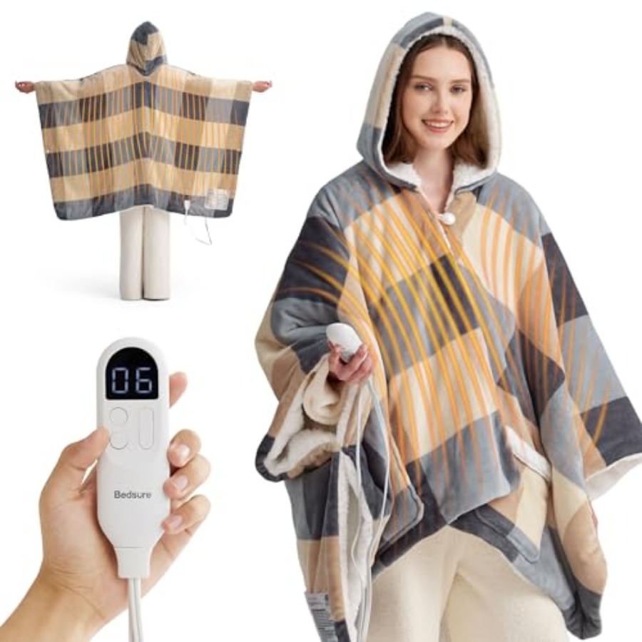 Shawl Wrap Winter - Heated Blanket Wearable Shawl - Electric