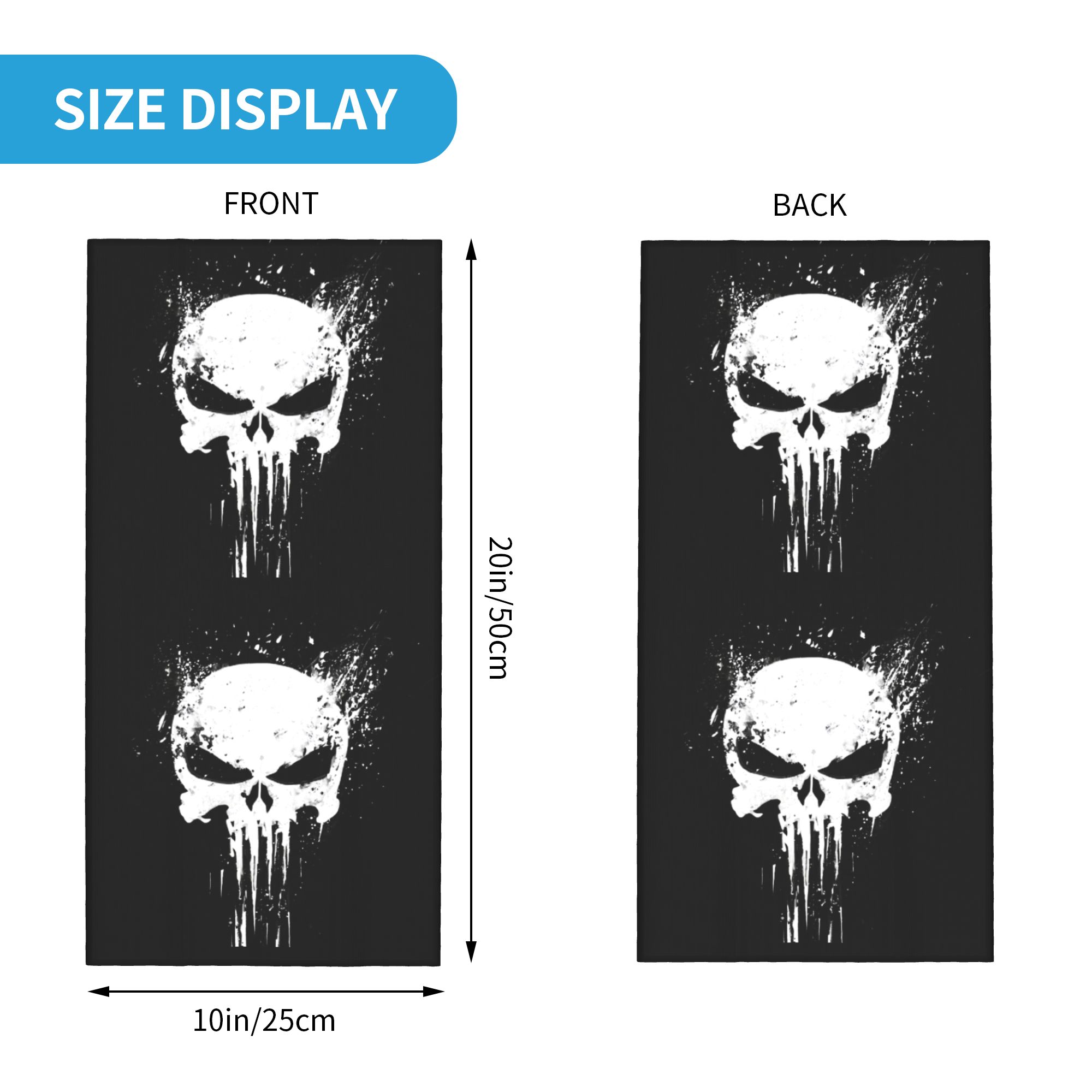 Custom Skeleton Skull Bandana  – обзор и цена Neck Gaiter Fleece