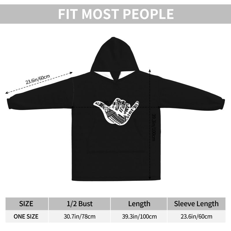 Polynesian Tattoo Shaka Tribal – обзор и цена Sherpa Hoodie Fleece