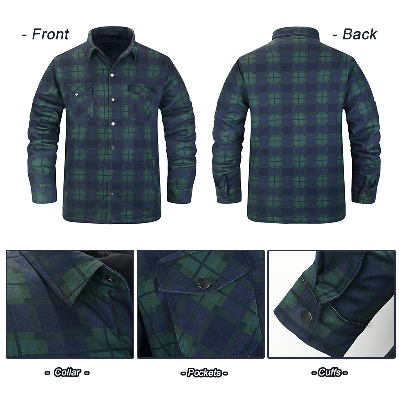 Winter Plaid Shirts For Mens T – обзор и цена Flannel Shirt Lined