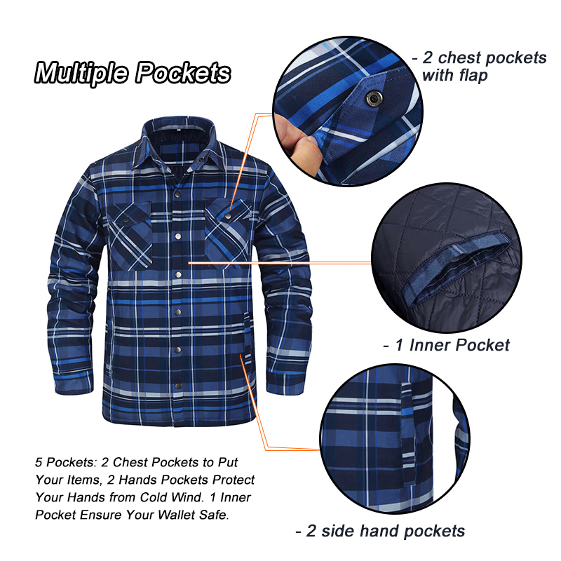 Winter Plaid Shirts For Mens T – обзор и цена Flannel Shirt Lined