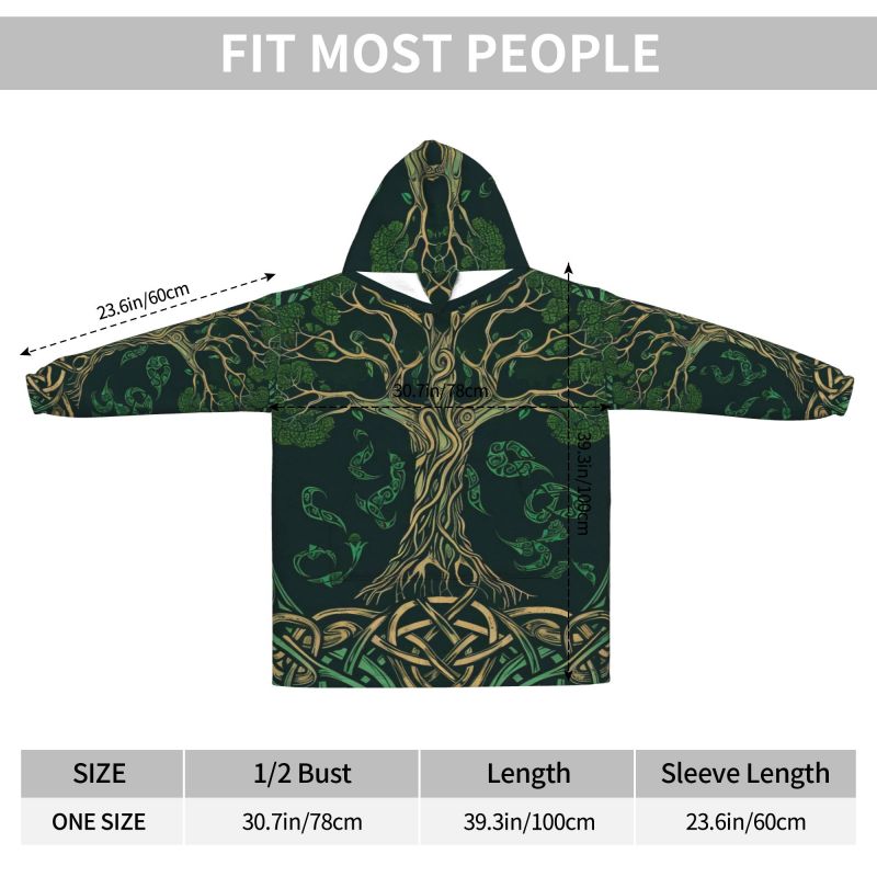 Tree of Life Celtic Pattern Bl – обзор и цена Sherpa Hoodie Fleece