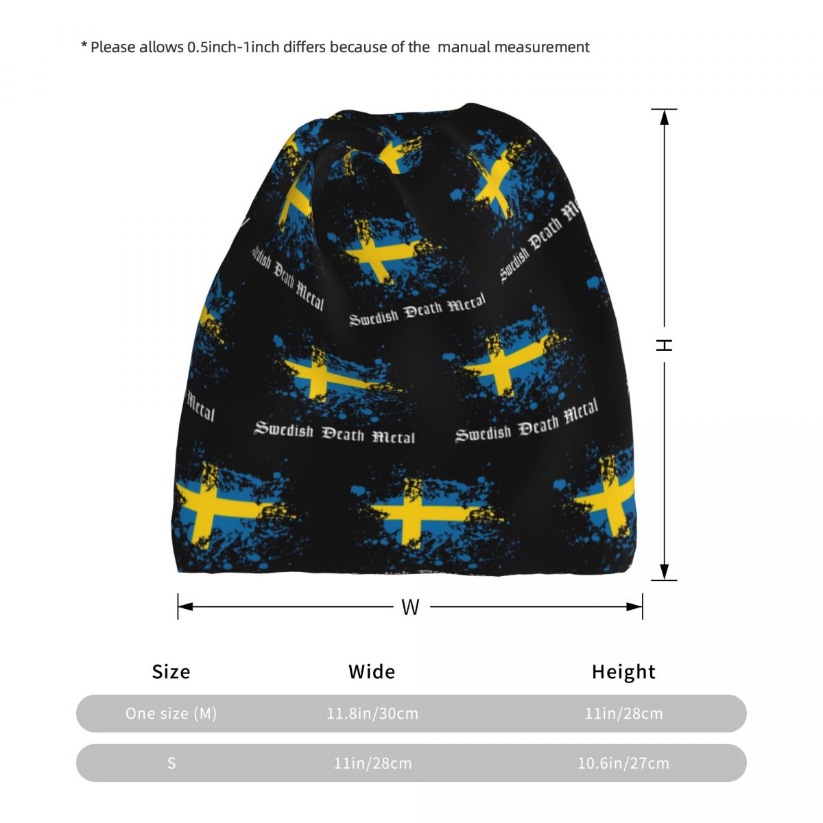 Swedish Death Metal Band Black – обзор и цена Knit Beanie Hat Warm