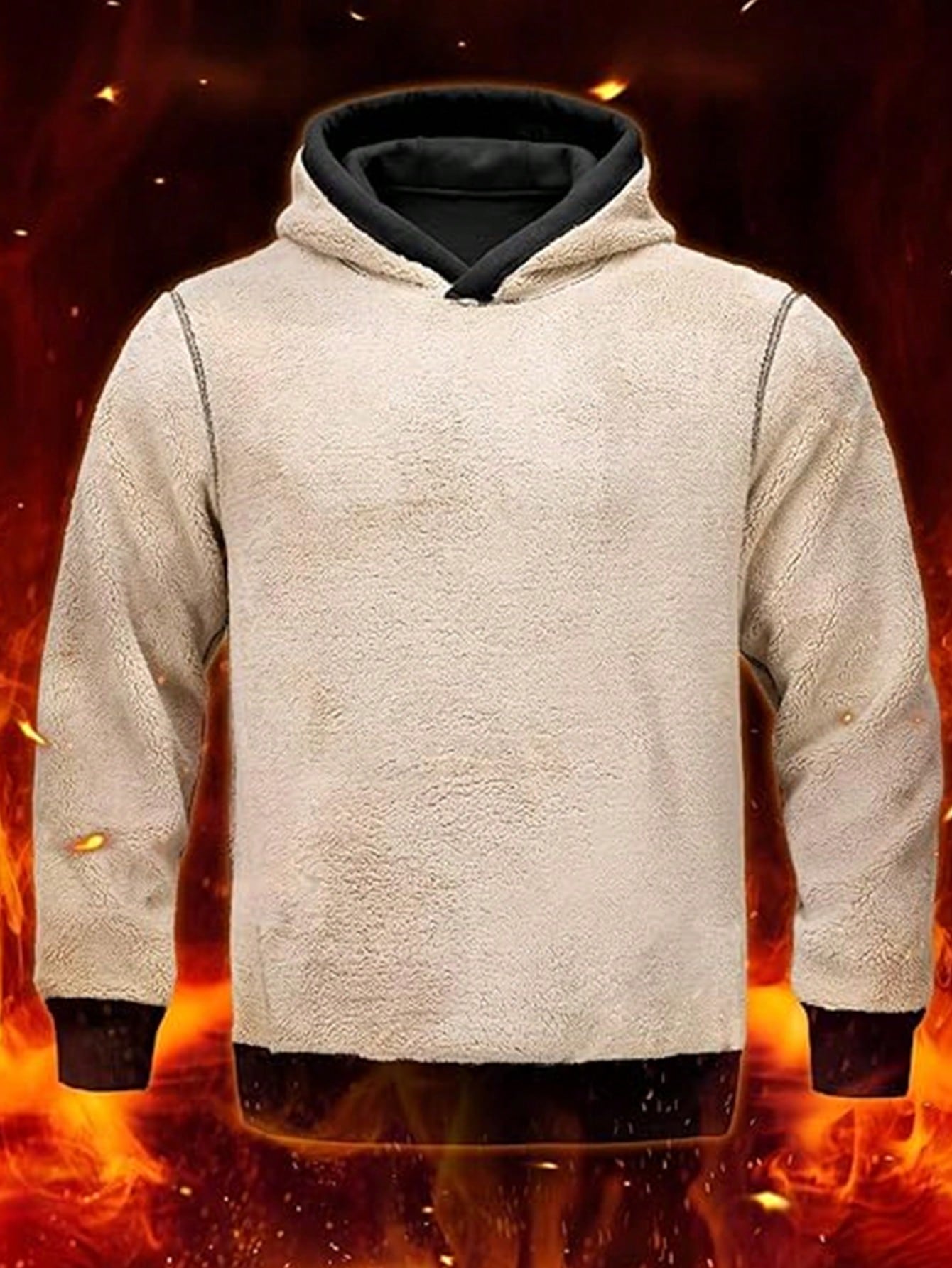 Men's Black Sherpa-Lined Hoodi – обзор и цена Sherpa Hoodie Fleece