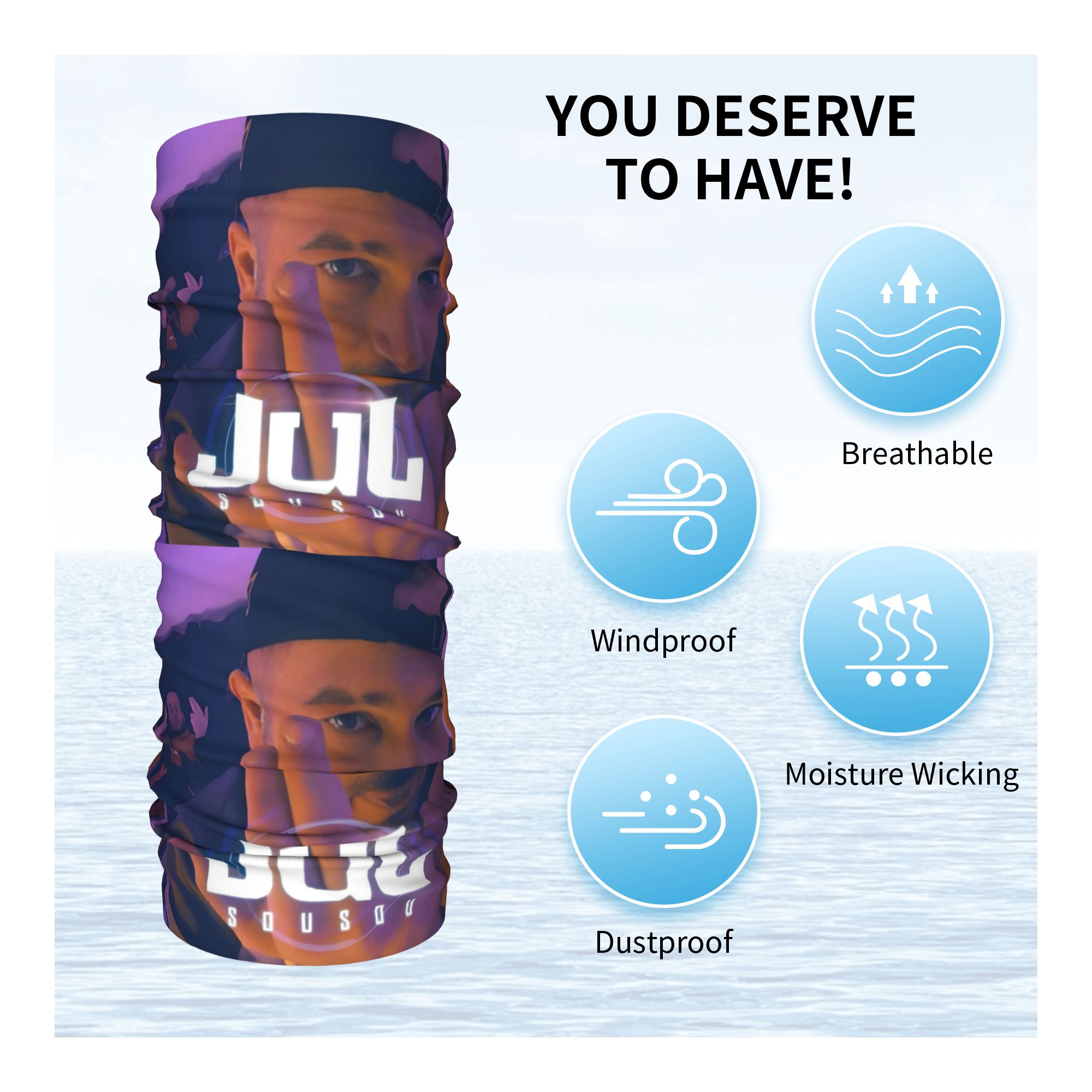 Custom JuL Rap Music Bandana W – обзор и цена Neck Gaiter Fleece