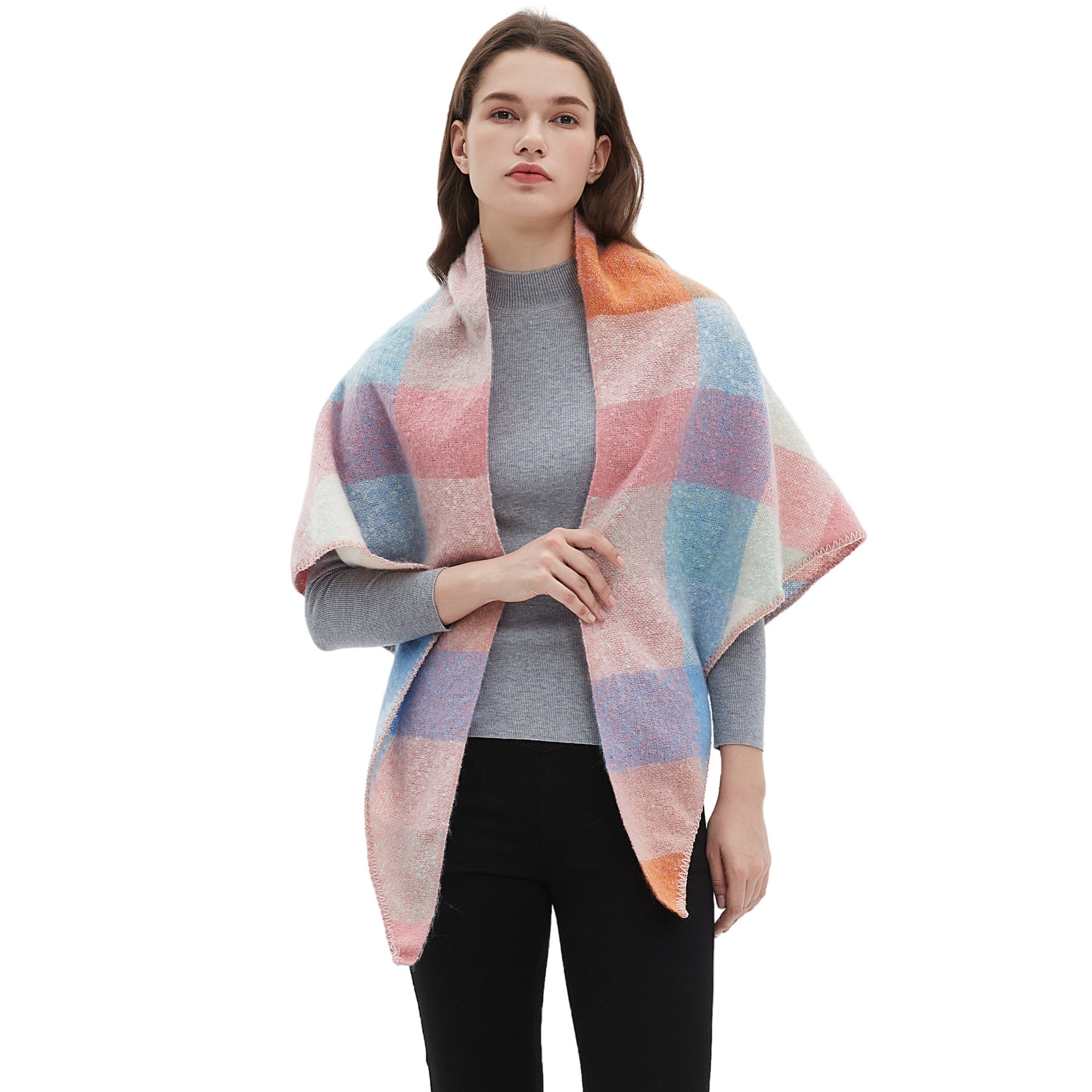Women's Plaid Scarf Shawl  Sho – обзор и цена Shawl Wrap Winter