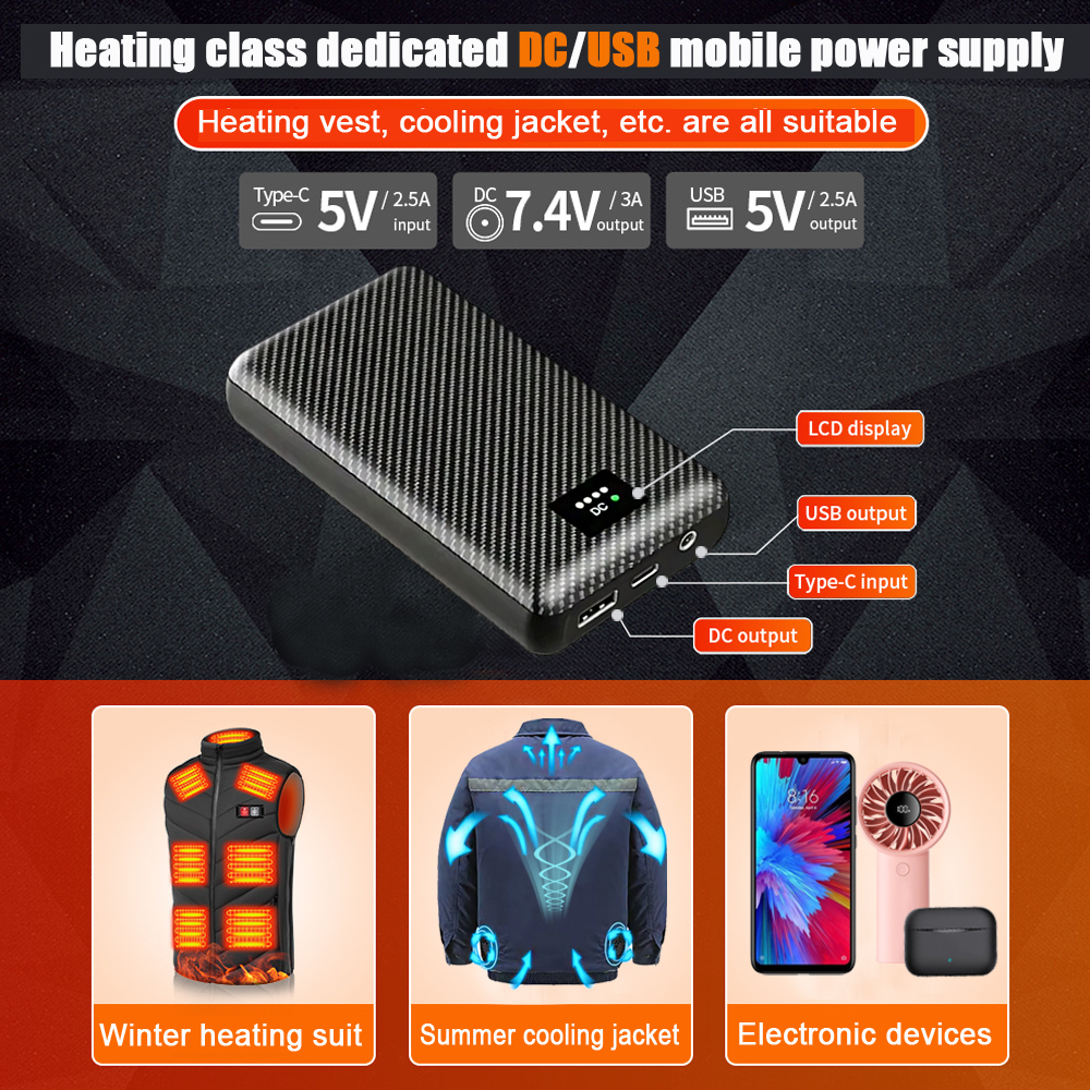 Ranwomen 30000/40000mAh Powerb – обзор и цена Heated Vest Battery