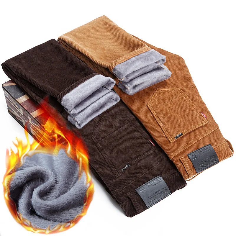 Thickened Fleece Lined Corduro – обзор и цена Corduroy Pant Warm