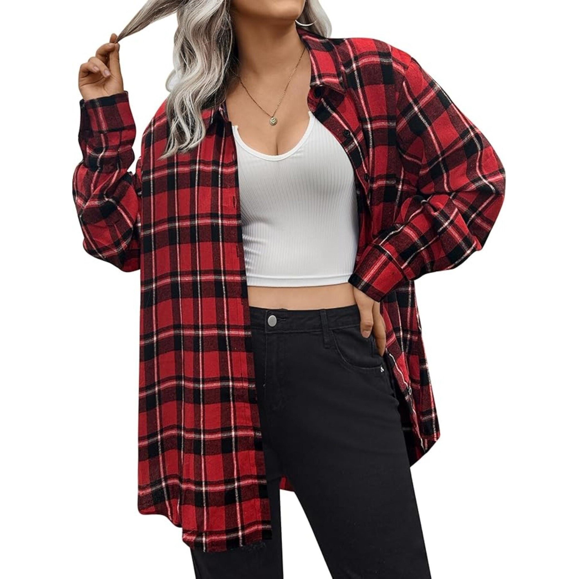 Warm Flannel Plaid Shirt Women – обзор и цена Flannel Shirt Lined
