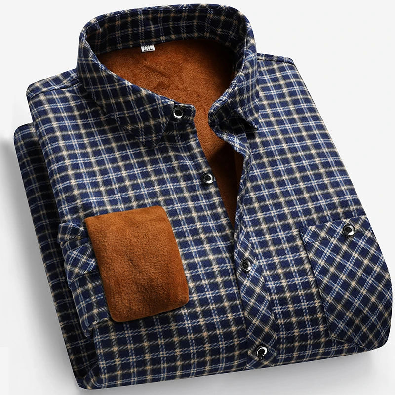2026 Autumn and Winter Men's F – обзор и цена Flannel Shirt Lined