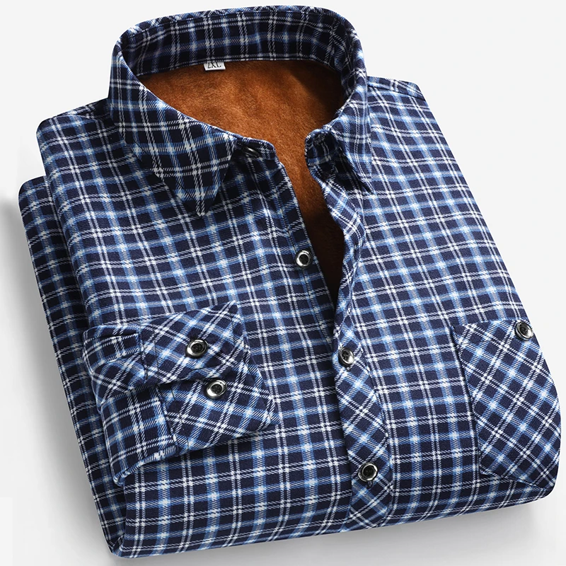 2026 Autumn and Winter Men's F – обзор и цена Flannel Shirt Lined