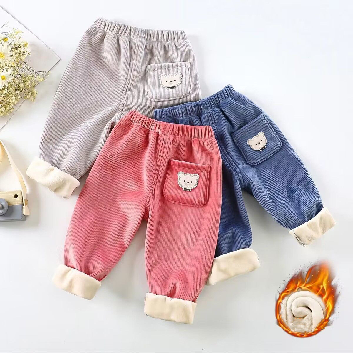 1pcs Boy Girl Winter Velvet Co – обзор и цена Corduroy Pant Warm