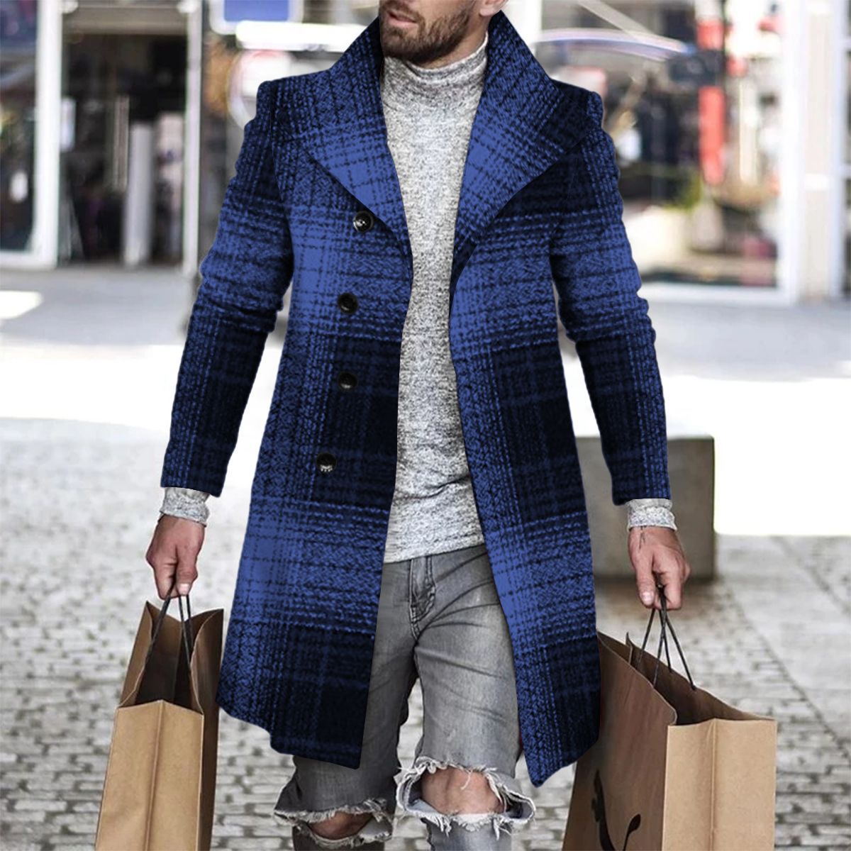 2025 Long Coat Men Mens Wool J – обзор и цена Wool Coat Peacoat
