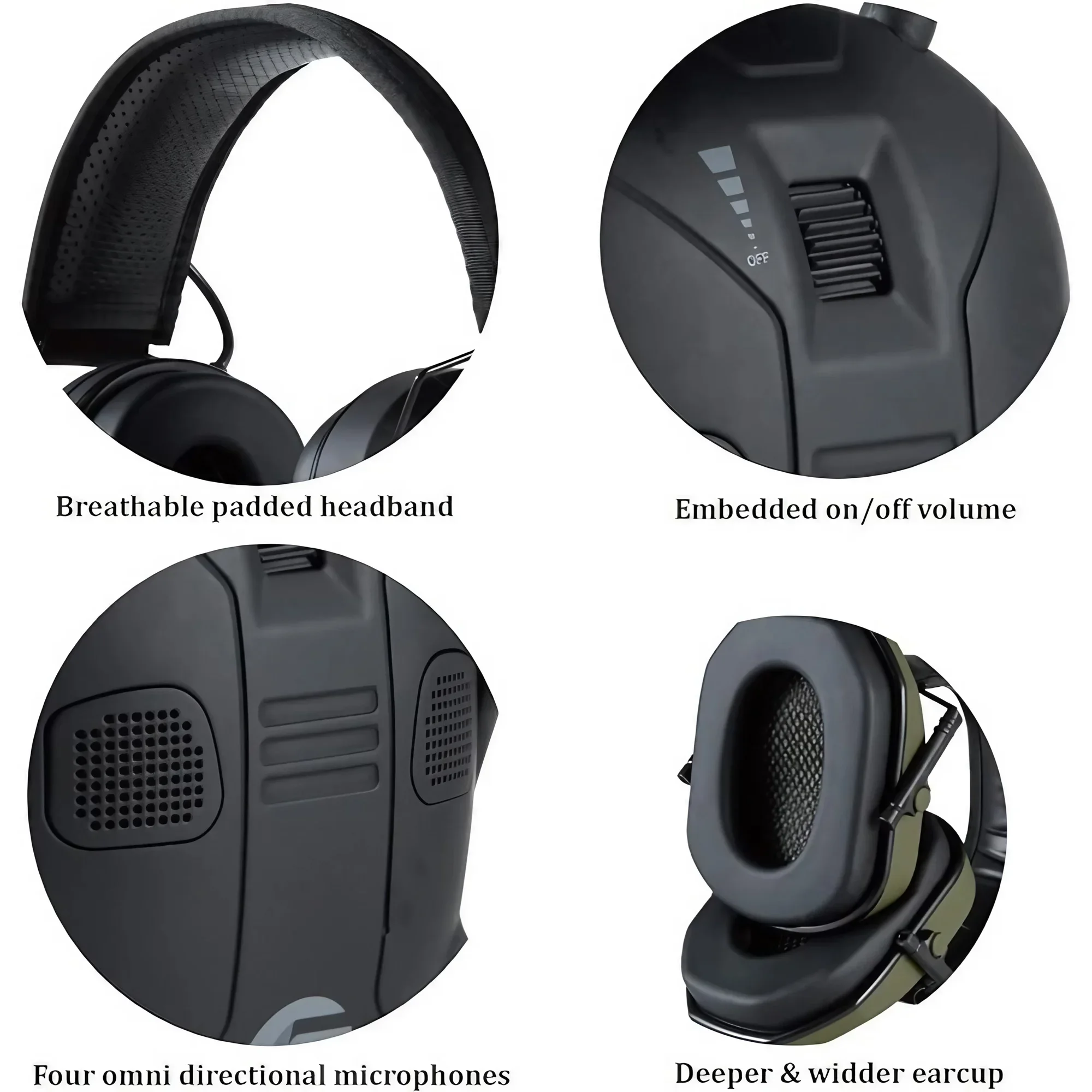 Foldable Tactical Hearing Prot – обзор и цена Earmuffs Foldable
