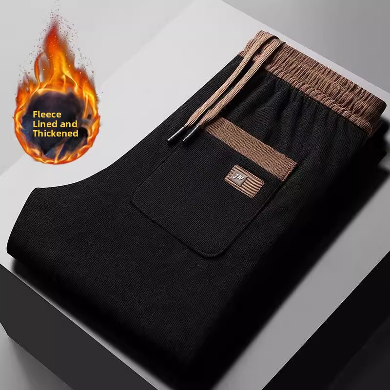 Men's Casual Fleece Lined Thic – обзор и цена Corduroy Pant Warm