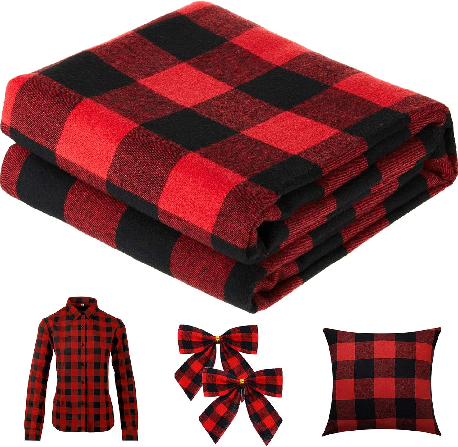 Christmas Plaid Fabric for DIY – обзор и цена Flannel Shirt Lined