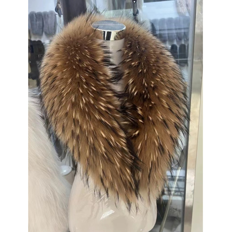 Raccoon Fur Collar Female Wint – обзор и цена Shawl Wrap Winter